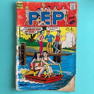 PEP COMIC OCT #270 ARCHIE SERIES Worn Creased Taped on Spine Handwritten Price